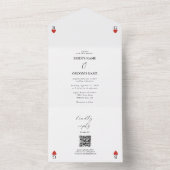 ハート遊のカー結婚ドをすべて1つの招待状 オールインワン招待状 (内側)