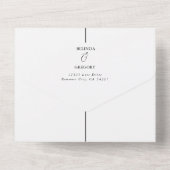ハート遊のカー結婚ドをすべて1つの招待状 オールインワン招待状 (裏面)