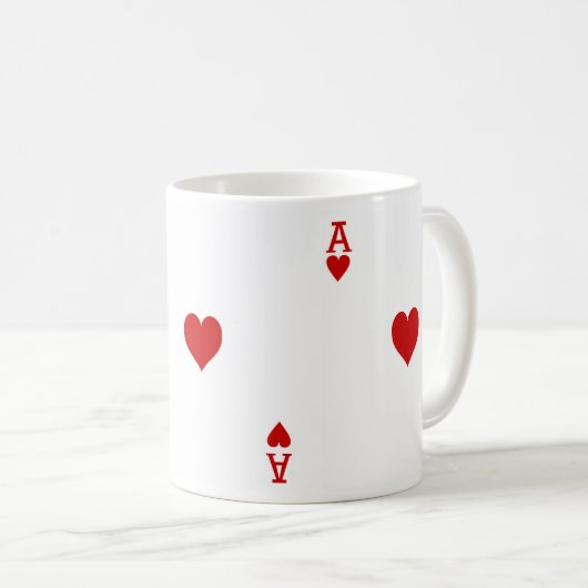 ハート遊カードのエース コーヒーマグカップ (正面右)