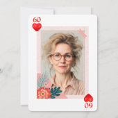 ハート遊カード60th誕生日パーティーへの招待 招待状 (裏面)