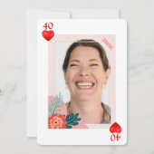 ハート遊ズのカード40th誕生日パーティの招待状 招待状 (裏面)