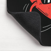 ハート遊ズのサッカーのバレンティンズデイサッカー女子 マウスパッド (コーナー)