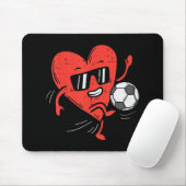 ハート遊ズのサッカーのバレンティンズデイサッカー女子 マウスパッド (マウス)