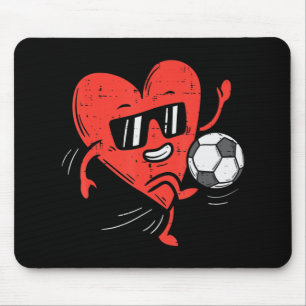 ハート遊ズのサッカーのバレンティンズデイサッカー女子 マウスパッド
