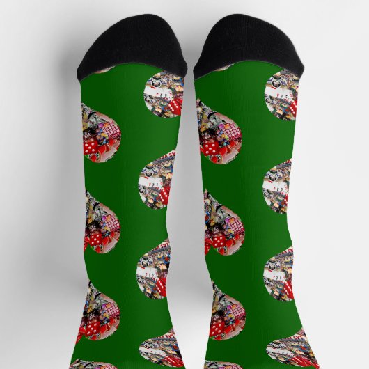 ハート遊ズカードシェイプラスベガス ソックス (上部)