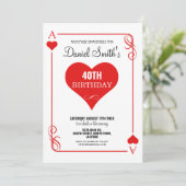 ハート遊ズカード誕生日エースラスベガスカジノ 招待状 (スタンド正面)