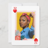 ハート遊ズカード30th誕生日パーティの招待状 招待状 (裏面)