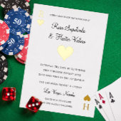 ハート遊ズカー結婚ドの金箔招待状 箔招待状