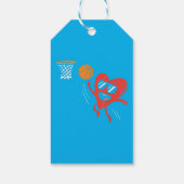 ハート遊ズバスケットボールカワイトヴァレンティーンズデイスポーツ ギフトタグ (裏面)