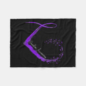 ハート過剰摂取認識度 フリースブランケット (正面(横))