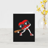 ハート野球バレンタインデーおもしろい少年少女キッズ カード (黄色い花)