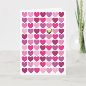 ハート金ゴールドハッピーバレンタインデーカード カード (正面)