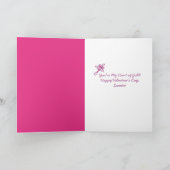 ハート金ゴールドハッピーバレンタインデーカード カード (内部)