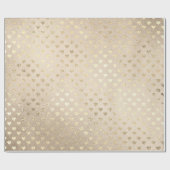 ハート金ゴールドフォキシアピアリーチタンアイボリーグリッター ラッピングペーパー (フラット)