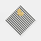 ハート金ゴールドフランスのスタイル スタンダードランチョンナプキン (角)