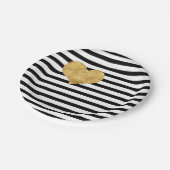 ハート金ゴールドフランスのスタイル   ペーパープレート (アングル)