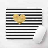 ハート金ゴールドフランスのスタイル マウスパッド (マウス)