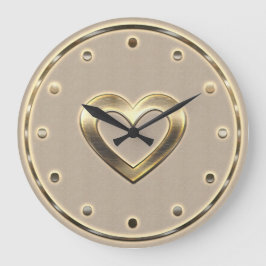 ハート金ゴールド壁時計 ラージ壁時計