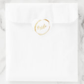 ハート金ゴールド花嫁シール ハートシール (バッグ)