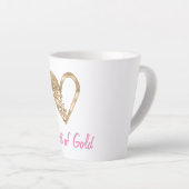 ハート金ゴールド カフェラテマグ (右アングル)
