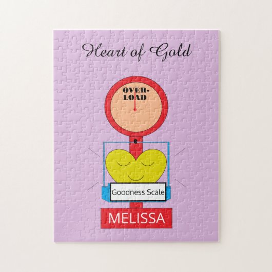 ハート金ゴールド: ジグソーパズル (縦)