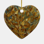 ハート金ゴールド セラミックオーナメント (裏面)