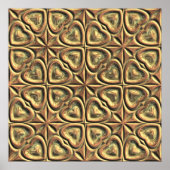 ハート金ゴールド ポスター (正面)