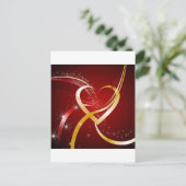 ハート金ゴールド ポストカード (スタンド正面)