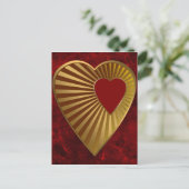 ハート金ゴールド ポストカード (スタンド正面)