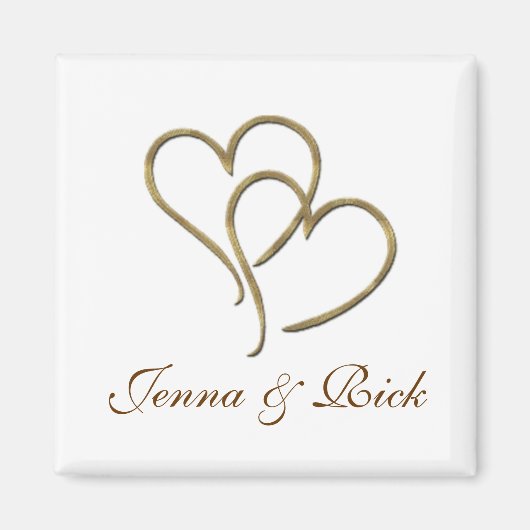 ハート金ゴールド マグネット (正面)