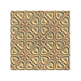 ハート金ゴールド メタルプリント