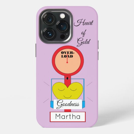 ハート金ゴールド iPhoneケース (裏面)