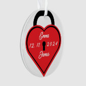 ハート錠 オーナメント (正面)