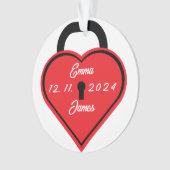 ハート錠 オーナメント (正面)