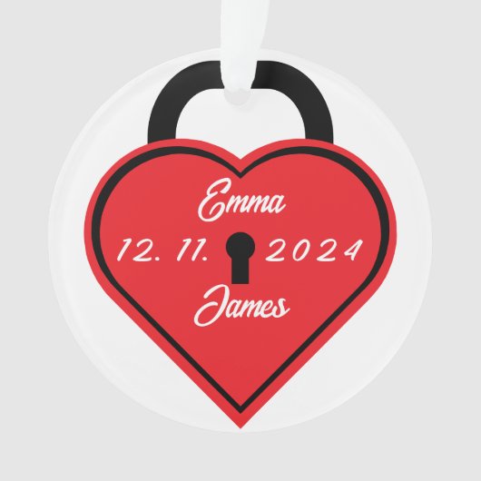 ハート錠 オーナメント (正面)