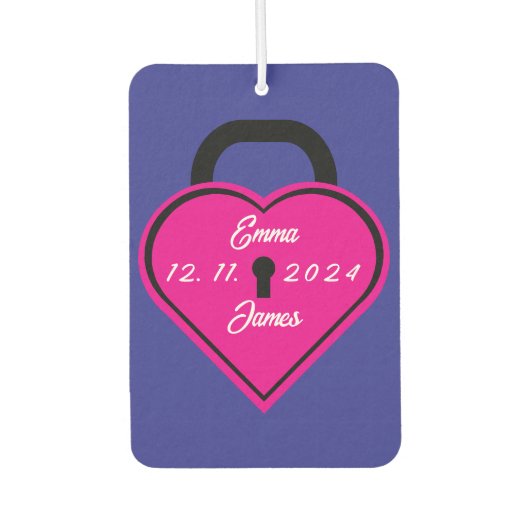 ハート錠 カーエアーフレッシュナー (正面)