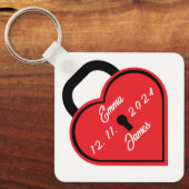 ハート錠 キーホルダー (正面)