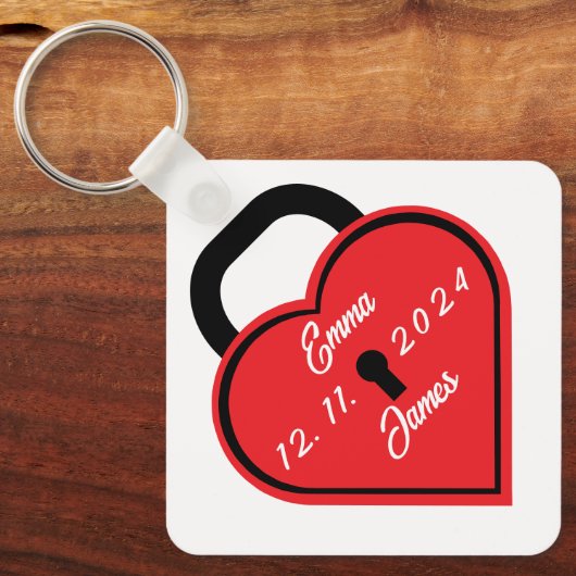 ハート錠 キーホルダー (正面)