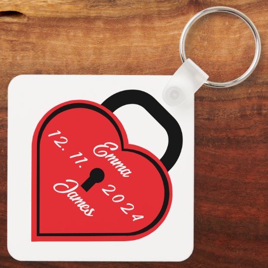 ハート錠 キーホルダー (裏面)