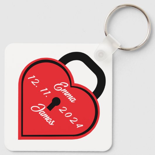 ハート錠 キーホルダー (裏面)