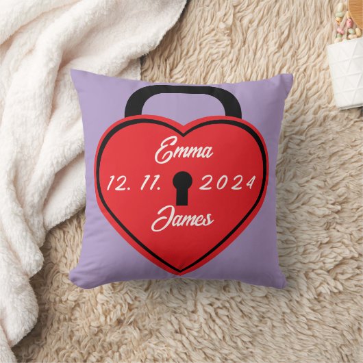 ハート錠 クッション (ブランケット)