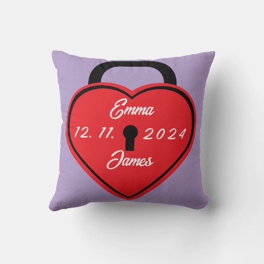 ハート錠 クッション (裏面)