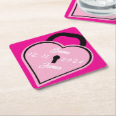 ハート錠 ペーパーコースター (アングル)