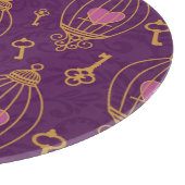 ハート鍵パターン カッティングボード (角)