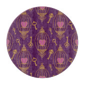 ハート鍵パターン カッティングボード (正面)