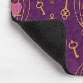 ハート鍵パターン マウスパッド (コーナー)