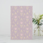 ハート鍵パターン 便箋 (スタンド正面)