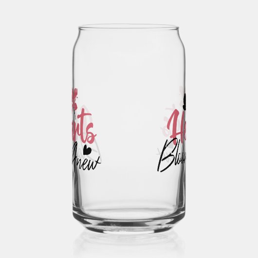 ハート開花改感動的新 – フローラ引用文 ガラス缶 (右)