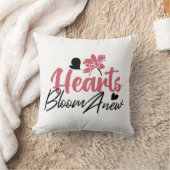 ハート開花改感動的新 – フローラ引用文 クッション (ブランケット)