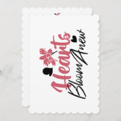 ハート開花改感動的新 – フローラ引用文 シーズンカード (正面/裏面)